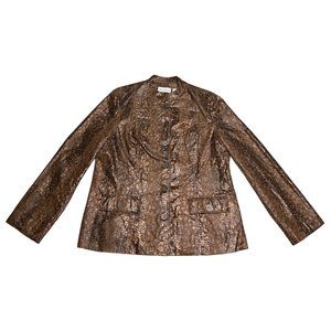 Alfred Dunner Barcelona Gold Metallic Jacket